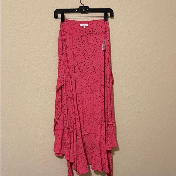 Ganni Skirt in Vibrant Pink with Black Accents 34 european - Picture 2 of 7